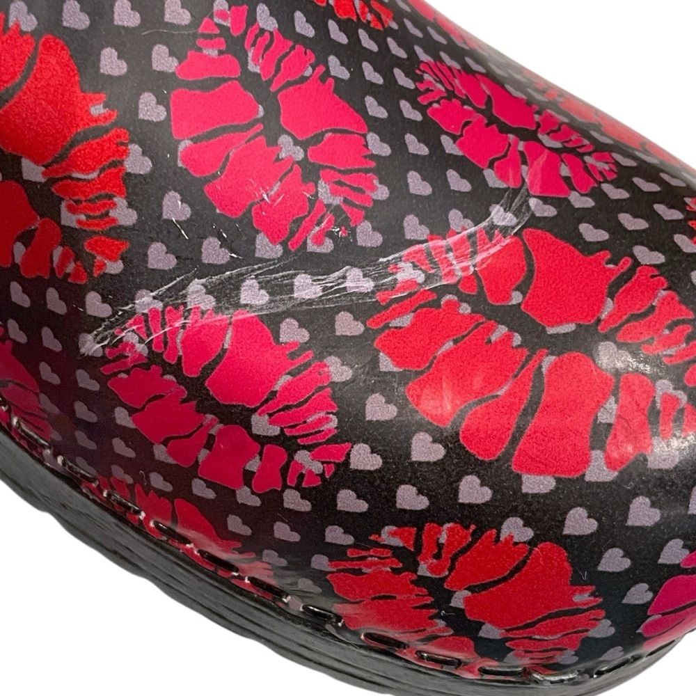 Sanita Lipstick Kiss Heart Leather Professional Clogs Women’s 40 - Picture 4 of 12
